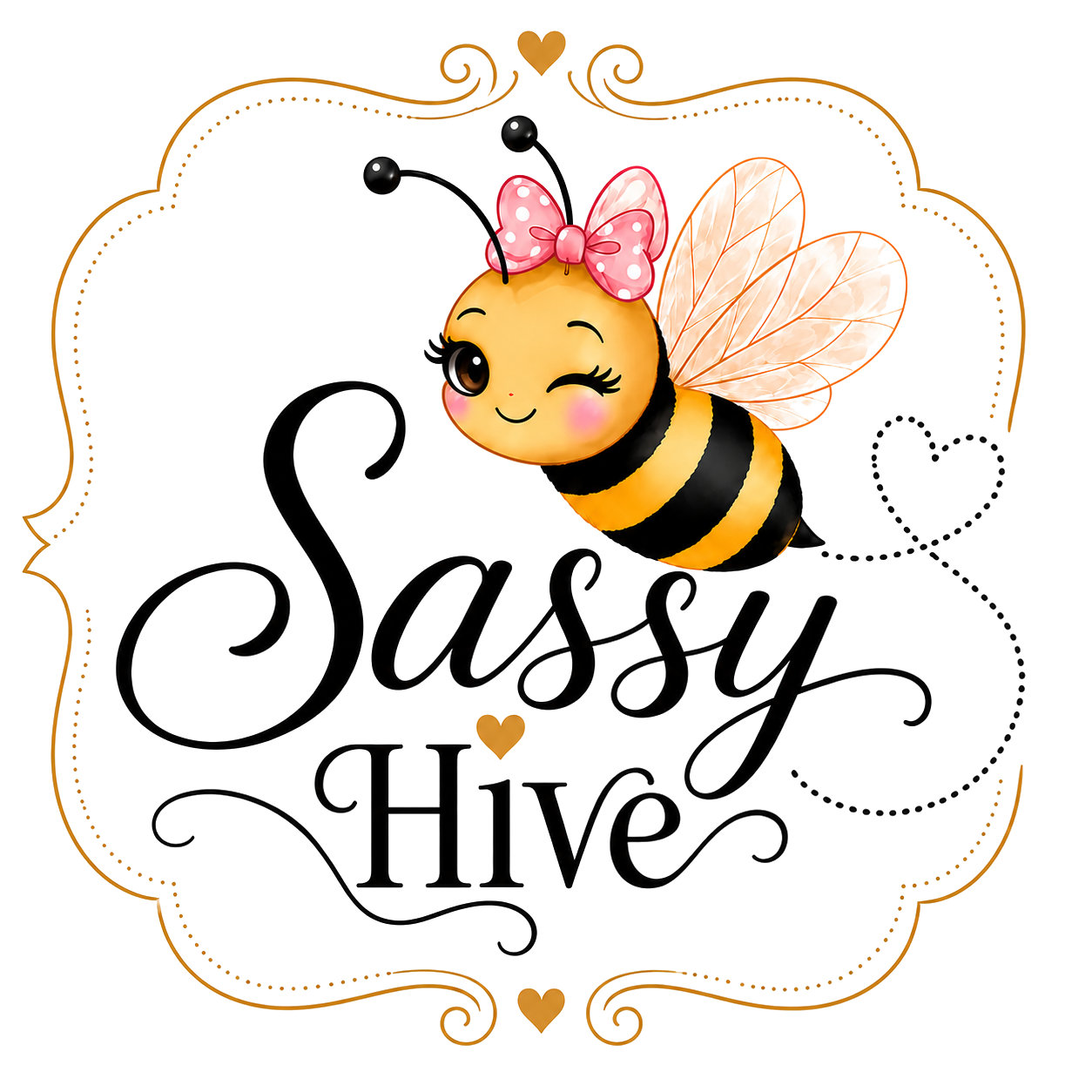 The Sassy Hive flower and bee mark
