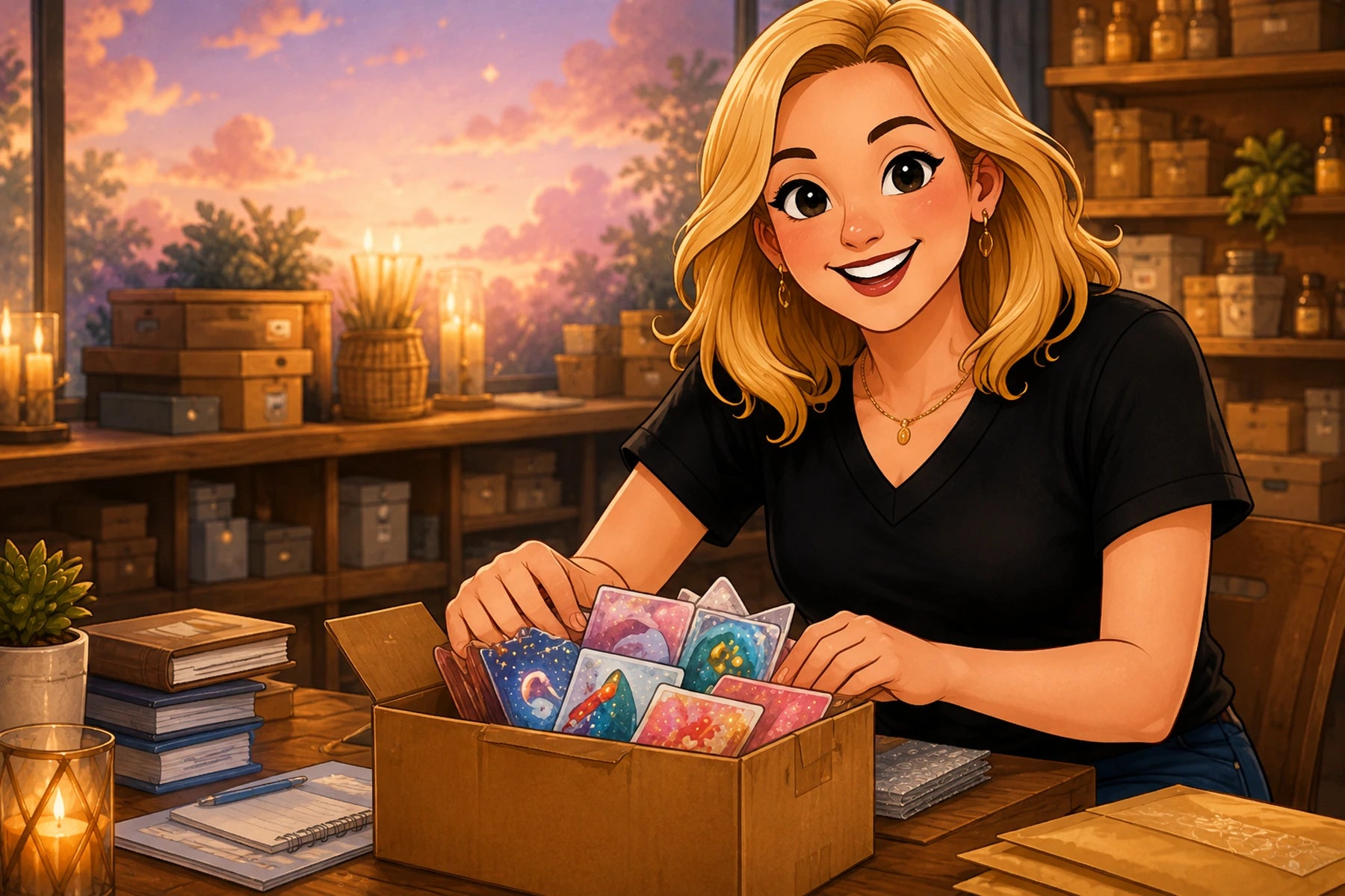 Rhonda builds and packs The Sassy Hive orders.